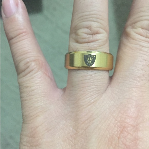 Gold Titanium Oakland Raiders Ring - Picture 3 of 3